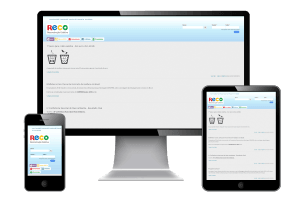 Imagem do site da RECO em celular, tablet e desktop