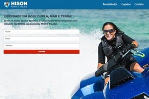 Captura de tela do Site da Hison Motors